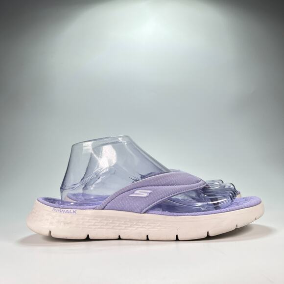 Skechers GO WALK Flex Purple Lightweight Flip Flops Sandal 141445 Women's Size 9 - Picture 1 of 9
